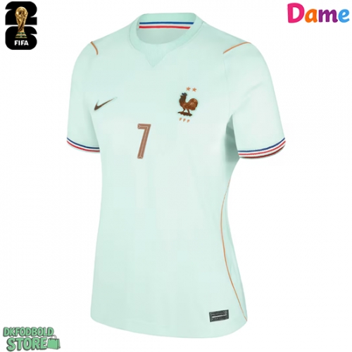 Frankrig Ousmane Dembele #7 Replika Udebanetrøje Dame VM 2026 Kortærmet